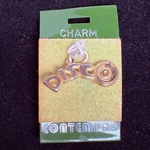 Hard to Find Vintage Gold Tone Disco Charm